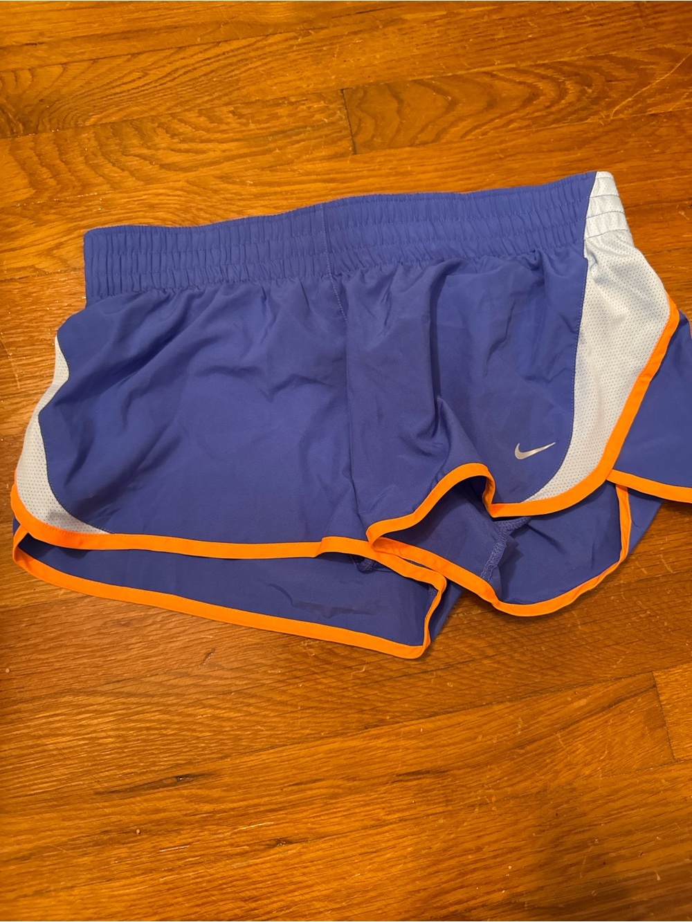 Nike Women’s Purple Athletic Shorts with Orange Trim
